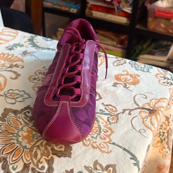 Coach Kirby Sateen Shoes - Plum - Picture 7 of 10
